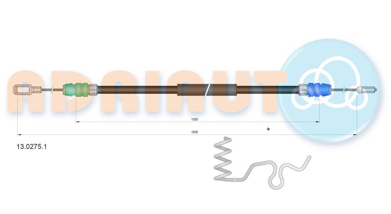 ADRIAUTO 13.0275.1 Cable Pull, parking brake