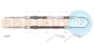 Cable Pull, parking brake ADRIAUTO 13.0276