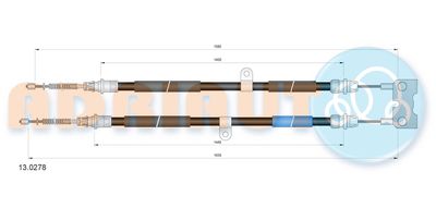Cable Pull, parking brake ADRIAUTO 13.0278