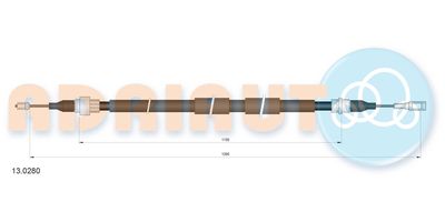 Cable Pull, parking brake ADRIAUTO 13.0280