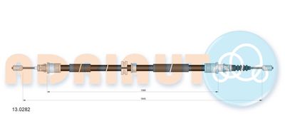 Cable Pull, parking brake ADRIAUTO 13.0282
