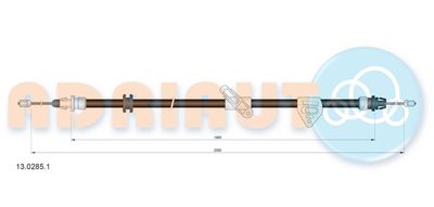 Cable Pull, parking brake ADRIAUTO 13.0285.1