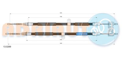 Cable Pull, parking brake ADRIAUTO 13.0299