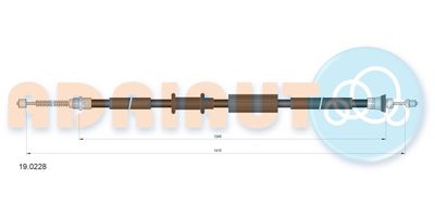 Cable Pull, parking brake ADRIAUTO 19.0228