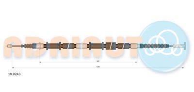 Cable Pull, parking brake ADRIAUTO 19.0243