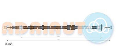 Cable Pull, parking brake ADRIAUTO 19.0245