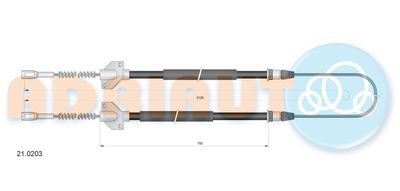 Cable Pull, parking brake ADRIAUTO 21.0203