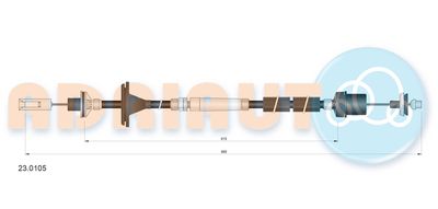 Cable Pull, clutch control ADRIAUTO 23.0105