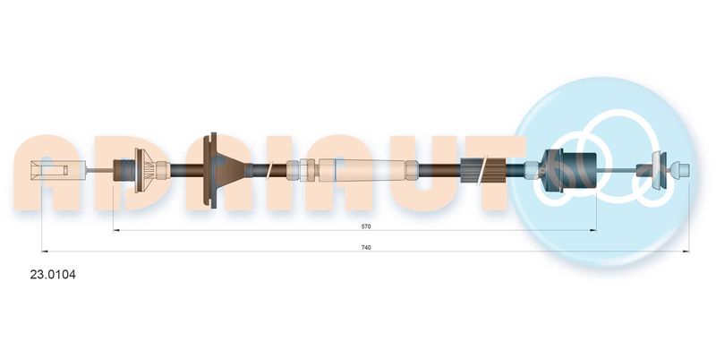 ADRIAUTO 23.0104 Cable Pull, clutch control