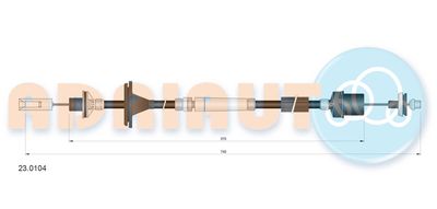 Cable Pull, clutch control ADRIAUTO 23.0104