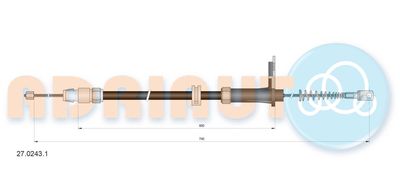 Cable Pull, parking brake ADRIAUTO 27.0243.1