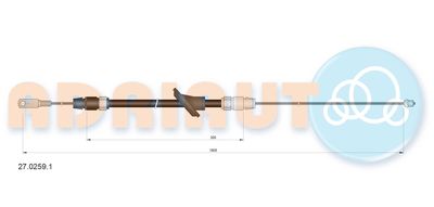 Cable Pull, parking brake ADRIAUTO 27.0259.1