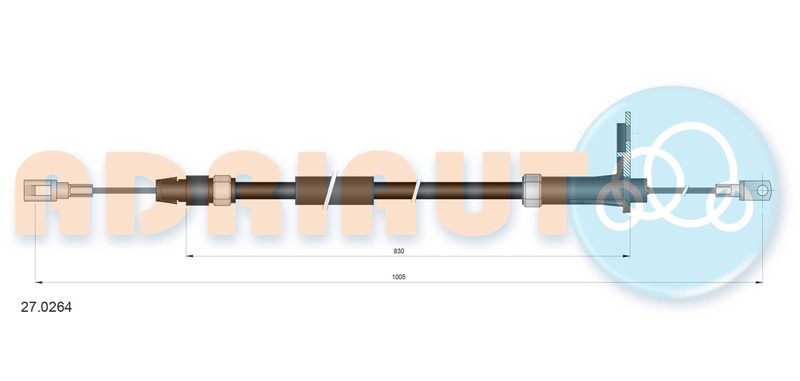 ADRIAUTO 27.0264 Cable Pull, parking brake