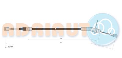 Cable Pull, parking brake ADRIAUTO 27.0207