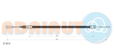 Cable Pull, parking brake ADRIAUTO 27.0212