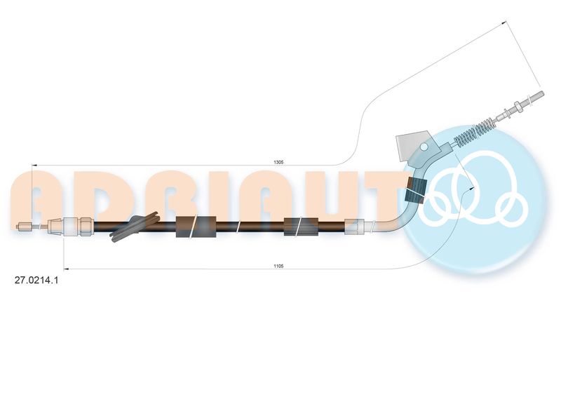ADRIAUTO 27.0214.1 Cable Pull, parking brake