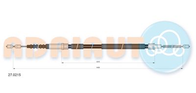 Cable Pull, parking brake ADRIAUTO 27.0215