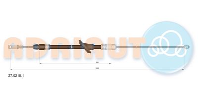 Cable Pull, parking brake ADRIAUTO 27.0218.1