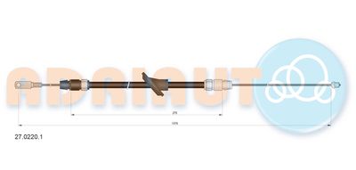 Cable Pull, parking brake ADRIAUTO 27.0220.1