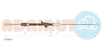 Cable Pull, parking brake ADRIAUTO 27.0222.1