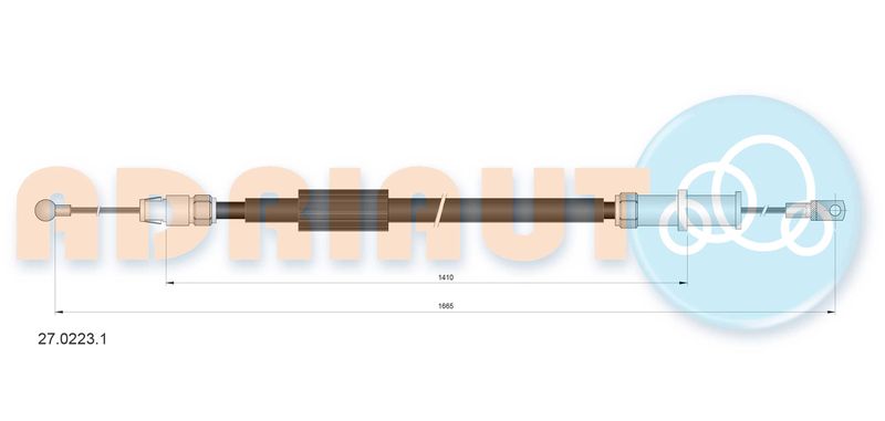 ADRIAUTO 27.0223.1 Cable Pull, parking brake