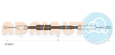 Cable Pull, parking brake ADRIAUTO 27.0229.1