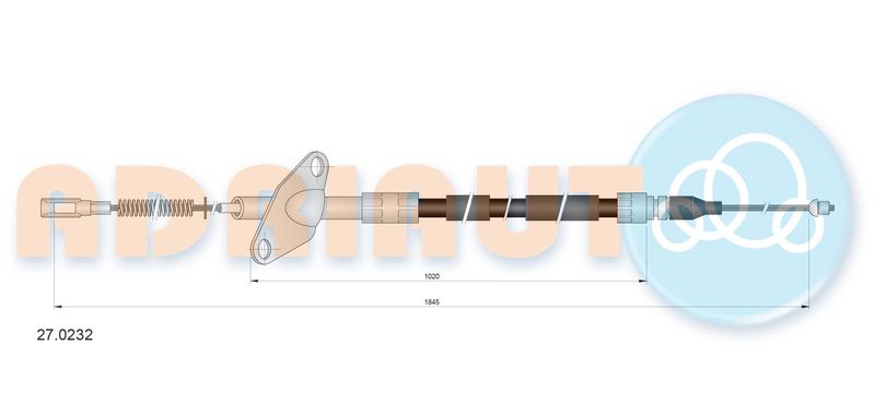ADRIAUTO 27.0232 Cable Pull, parking brake