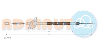 Cable Pull, parking brake ADRIAUTO 27.0232