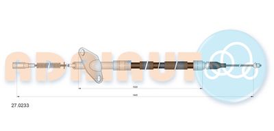 Cable Pull, parking brake ADRIAUTO 27.0233