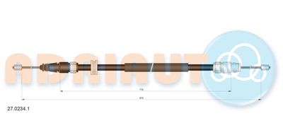 Cable Pull, parking brake ADRIAUTO 27.0234.1