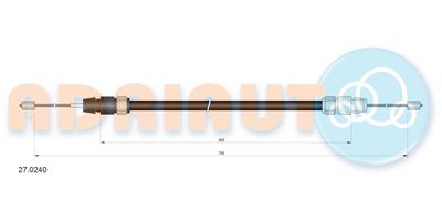 Cable Pull, parking brake ADRIAUTO 27.0240