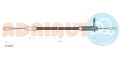 Cable Pull, parking brake ADRIAUTO 27.0243