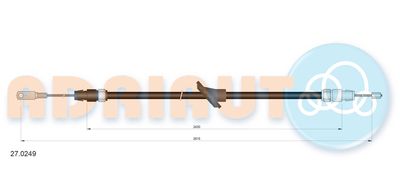 Cable Pull, parking brake ADRIAUTO 27.0249