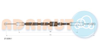 Cable Pull, parking brake ADRIAUTO 27.0258.1