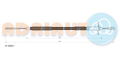 Cable Pull, parking brake ADRIAUTO 27.0266.1