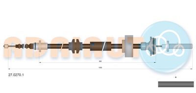 Cable Pull, parking brake ADRIAUTO 27.0270.1