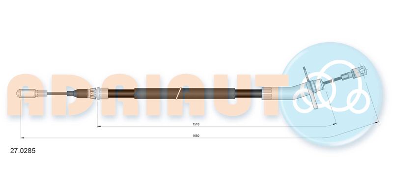 ADRIAUTO 27.0285 Cable Pull, parking brake