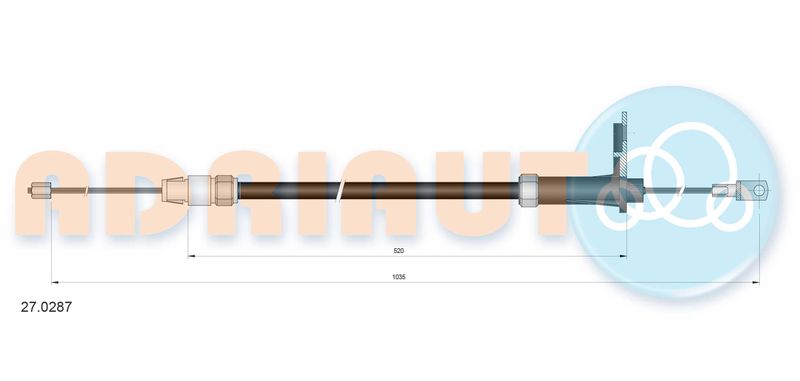 ADRIAUTO 27.0287 Cable Pull, parking brake