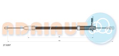 Cable Pull, parking brake ADRIAUTO 27.0287