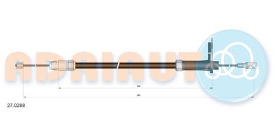 Cable Pull, parking brake ADRIAUTO 27.0288