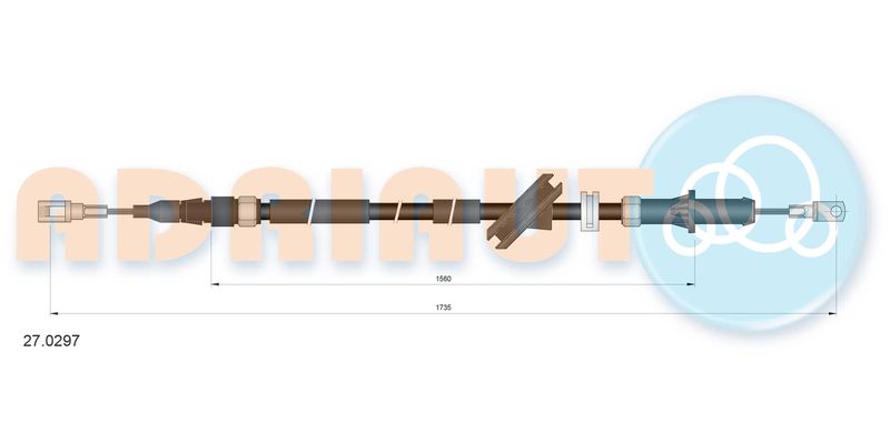ADRIAUTO 27.0297 Cable Pull, parking brake