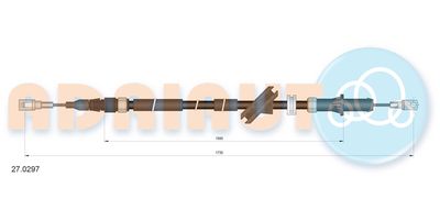 Cable Pull, parking brake ADRIAUTO 27.0297