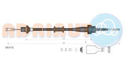 Cable Pull, clutch control ADRIAUTO 28.0112