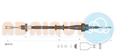 Cable Pull, clutch control ADRIAUTO 28.0113