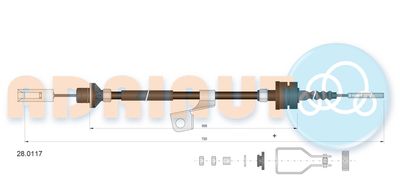 Cable Pull, clutch control ADRIAUTO 28.0117