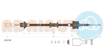 Cable Pull, clutch control ADRIAUTO 28.0120