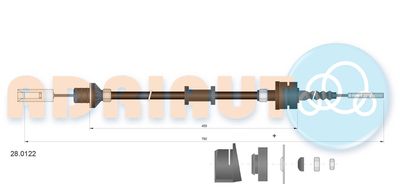 Cable Pull, clutch control ADRIAUTO 28.0122