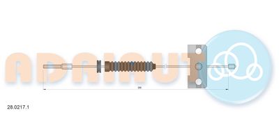 Cable Pull, parking brake ADRIAUTO 28.0217.1