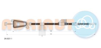 Cable Pull, parking brake ADRIAUTO 28.0221.1
