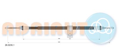 Cable Pull, parking brake ADRIAUTO 28.0235.1